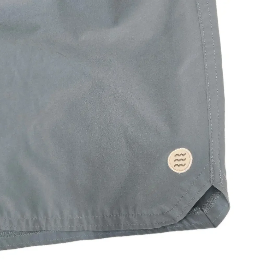 FREE FLY Mens L Andros Swim Trunks Pacific Blue Stretch Fishing Shorts 7
